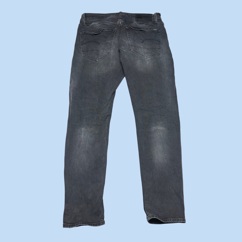 G-Star Raw 3301 Slim Fit Jeans Mens Charcoal Gray Denim Pants 32x31